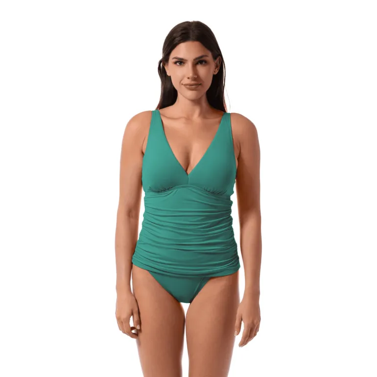 AMBER V-NECK TANKINI TOP