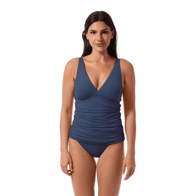 AMBER V-NECK TANKINI TOP