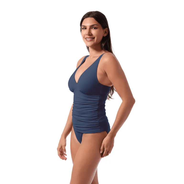 AMBER V-NECK TANKINI TOP