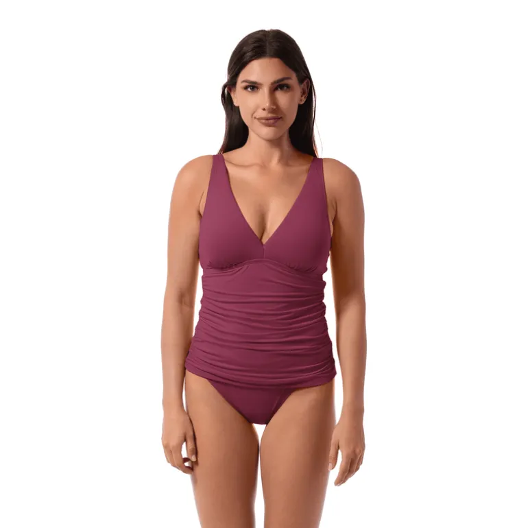 AMBER V-NECK TANKINI TOP