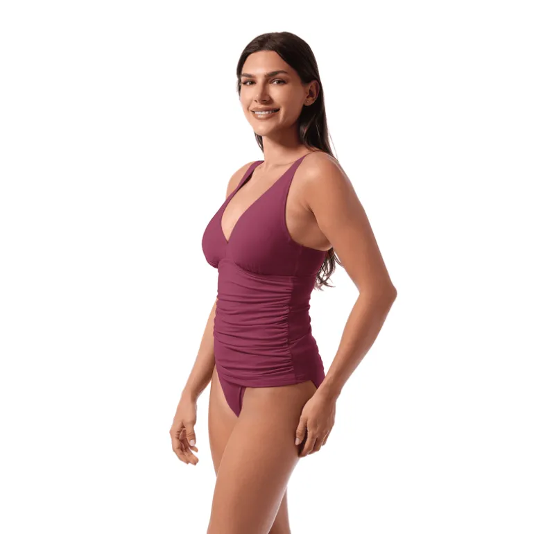 AMBER V-NECK TANKINI TOP