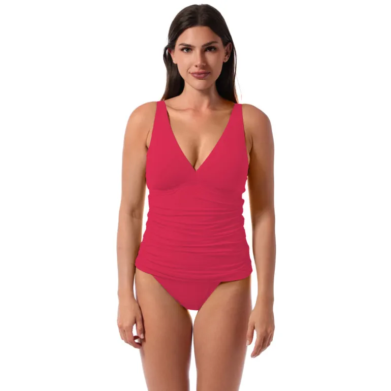 AMBER V-NECK TANKINI TOP