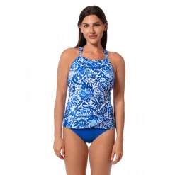 ARABESQUE BIANCA DRAPED TANKINI TOP
