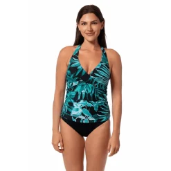 BOLD PARADISE LOUISE WRAP TANKINI TOP