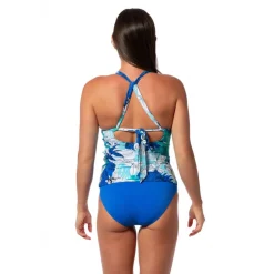GLOWING FIELDS LOUISE WRAP TANKINI TOP