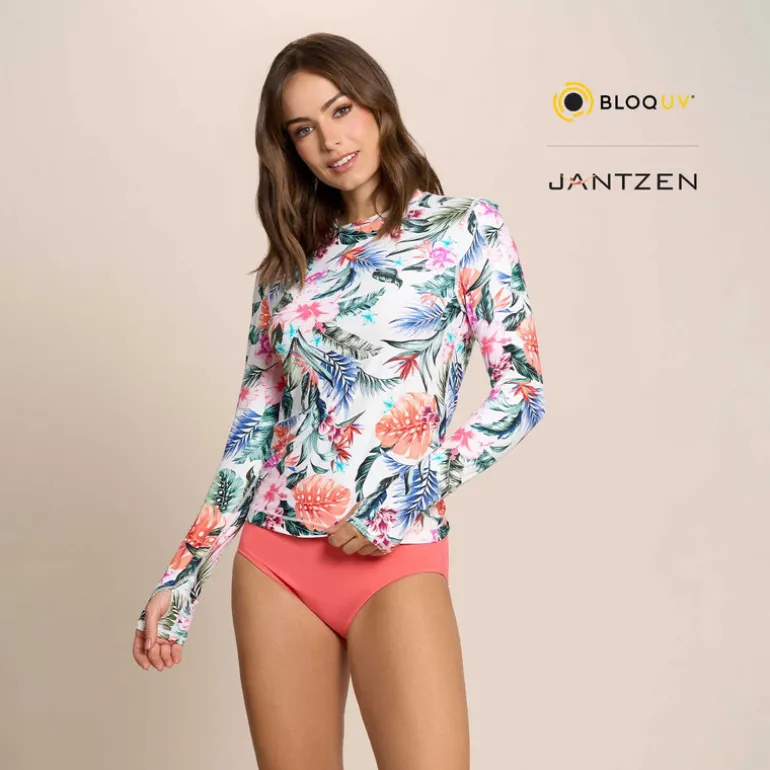 HAWAIIAN TERRACE 24/7 SWIM RASH GUARD TEE TOP