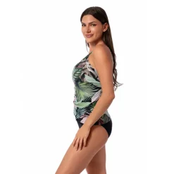 JUNGLE GLAM AUDREY DRAPE TANKINI TOP