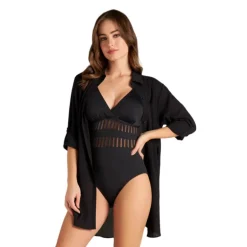 MARIE HIGH-LOW SHIRT COVERUP