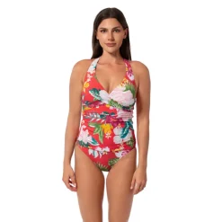 MORNING BLOOM LOUISE WRAP TANKINI TOP