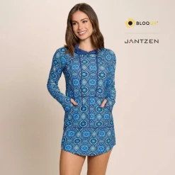 MOROCCAN TILES HOODIE DRESS