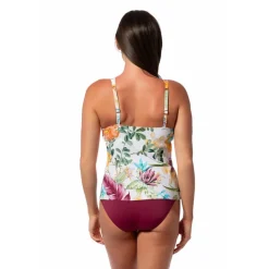 MYSTIC TROPIC AUDREY DRAPED TANKINI TOP