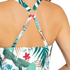 NEOTROPICS BIANCA DRAPED TANKINI TOP