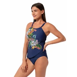 PALM DELIGHT AUDREY DRAPE TANKINI TOP