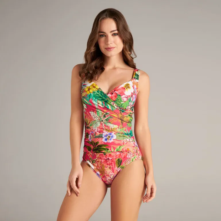 PALMS & TROPICS SURPLICE ONE PIECE