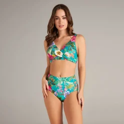 PALMS & TROPICS VERA SURPLICE TOP