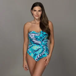SECRET GARDEN FLORA BANDEAU ONE PIECE