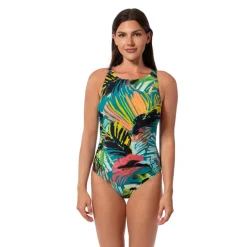 SUNSET MAGIC LAYLA CROSS BACK HIGH NECK ONE PIECE