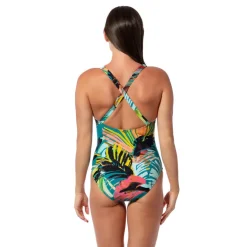 SUNSET MAGIC LAYLA CROSS BACK HIGH NECK ONE PIECE